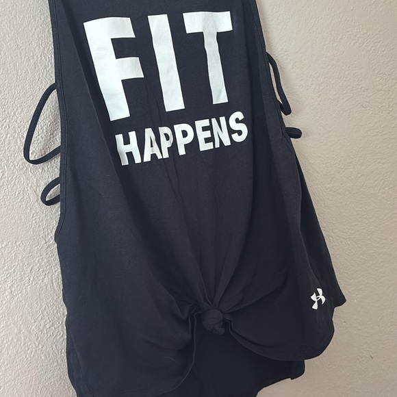 Women’s Underwear Armour Open Side Fitness Tank, Large, Black - Picture 2 of 4